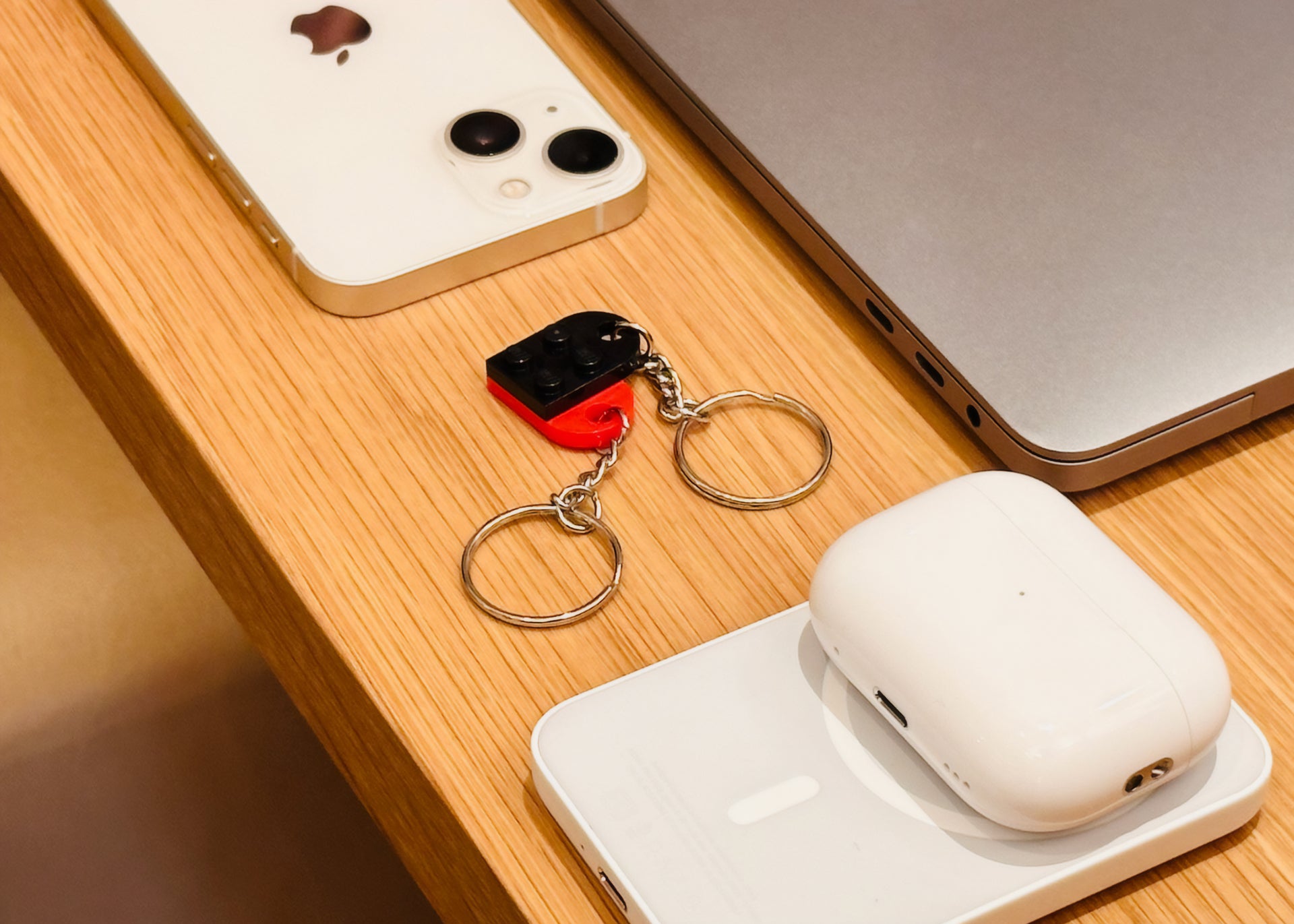 Lego Heart Keychain for Two - StudBee