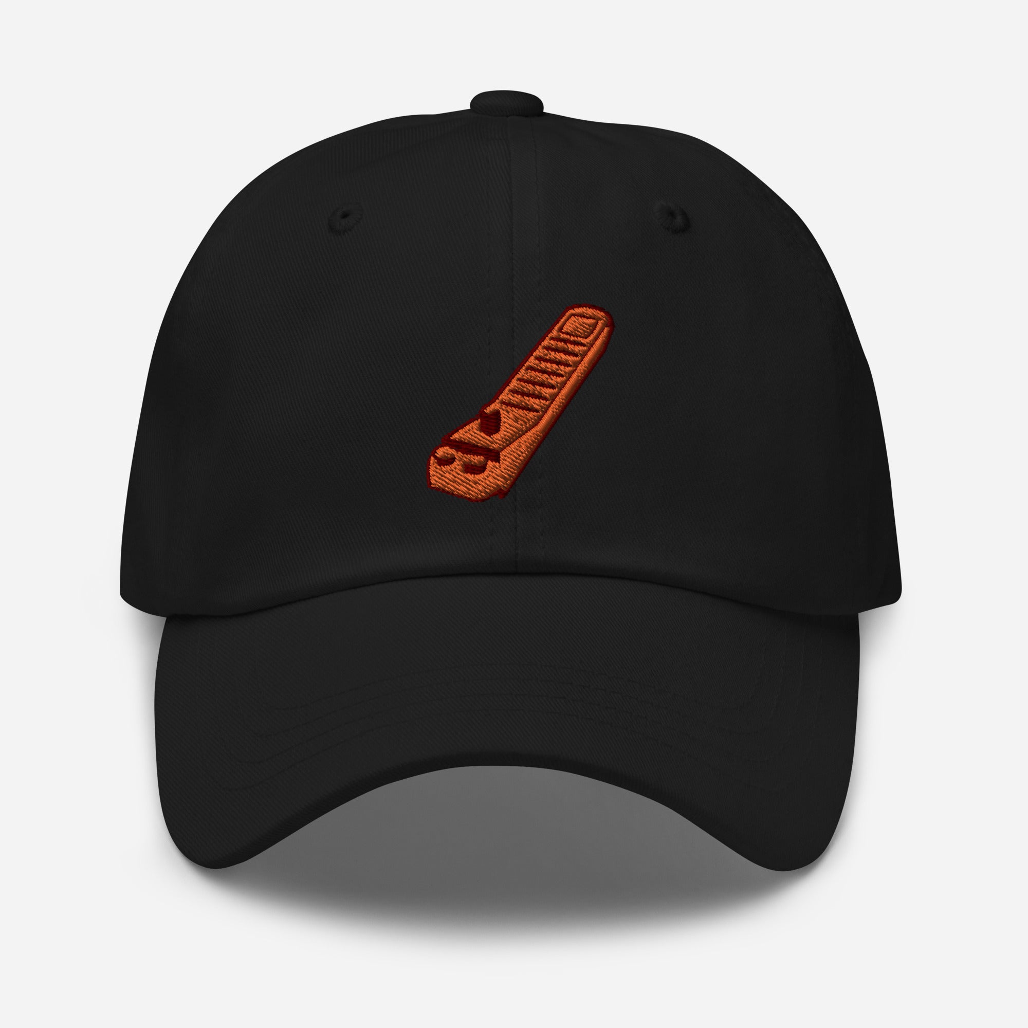 Dad Hat with Lego Brick Separator Embroidered Design (Orange) - StudBee