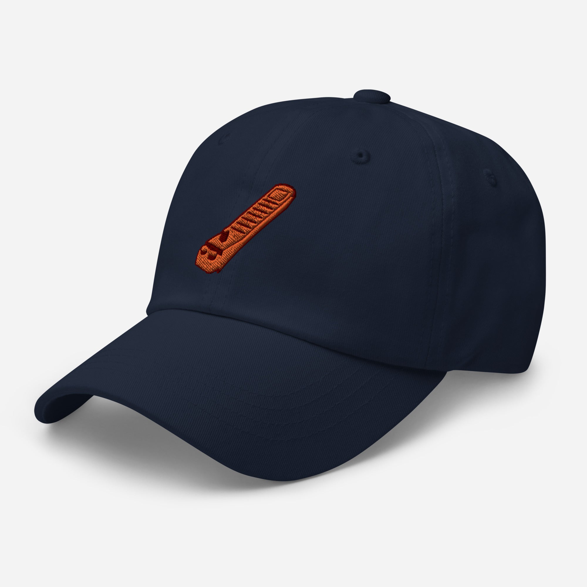 Dad Hat with Lego Brick Separator Embroidered Design (Orange) - StudBee