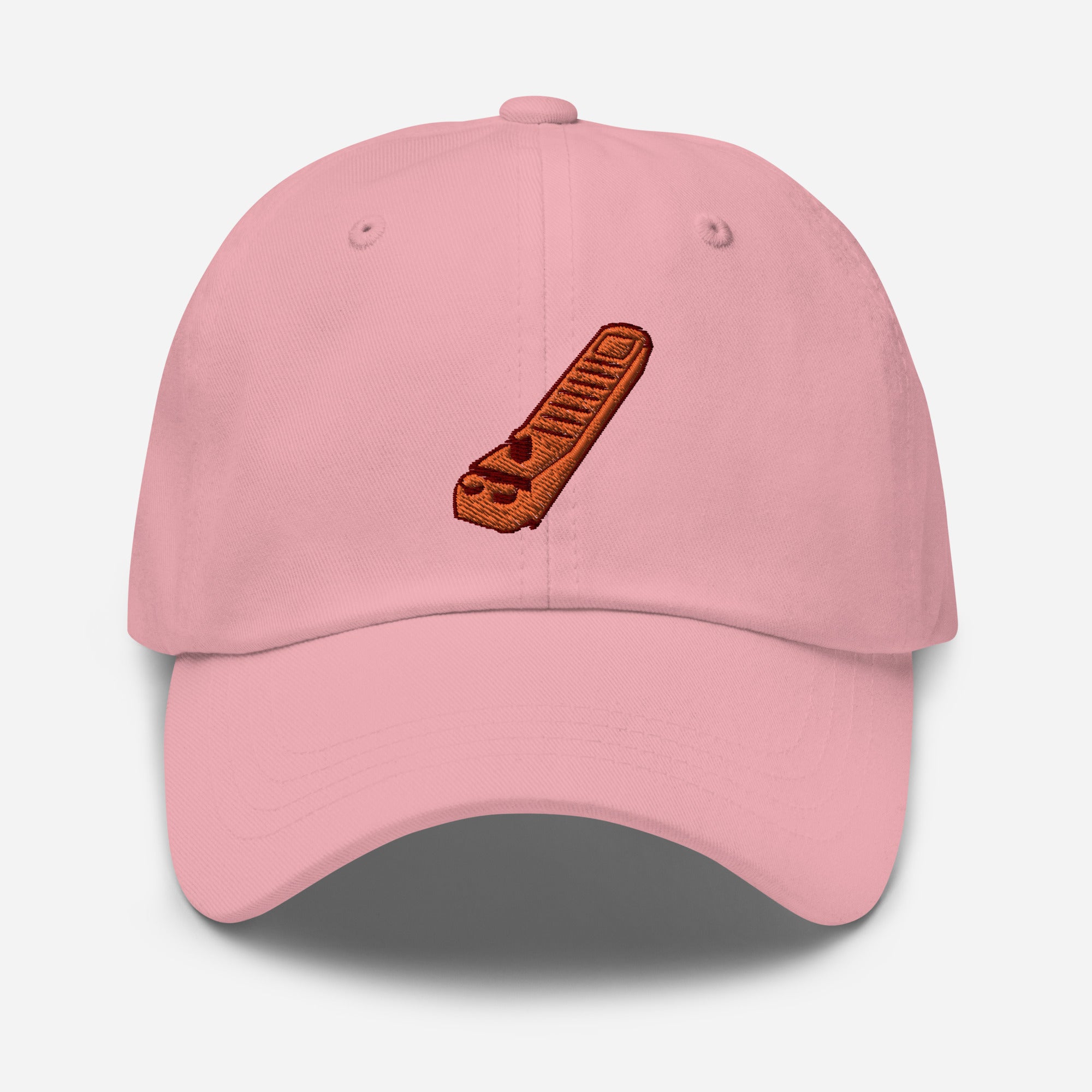 Dad Hat with Lego Brick Separator Embroidered Design (Orange) - StudBee