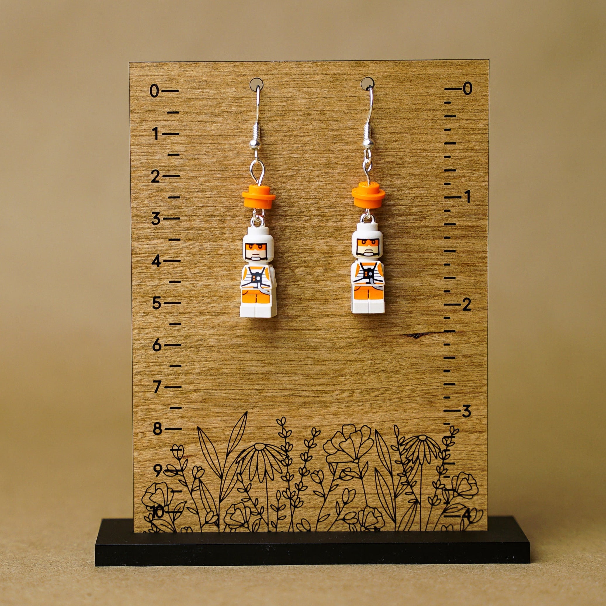 StudBee - Micro Rebel Star Pilot Minifigure Earrings, Handmade with Lego® Episode 4/5/6 - StudBee