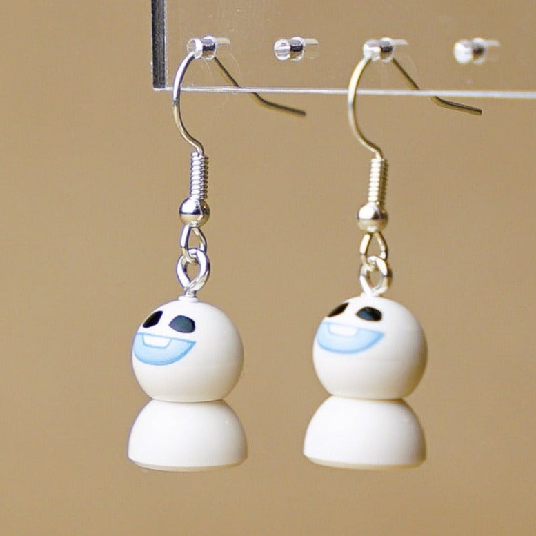 StudBee - Mischievous Baby Snowmen Earrings, Handmade with LEGO® Snowgie Minifigures - StudBee
