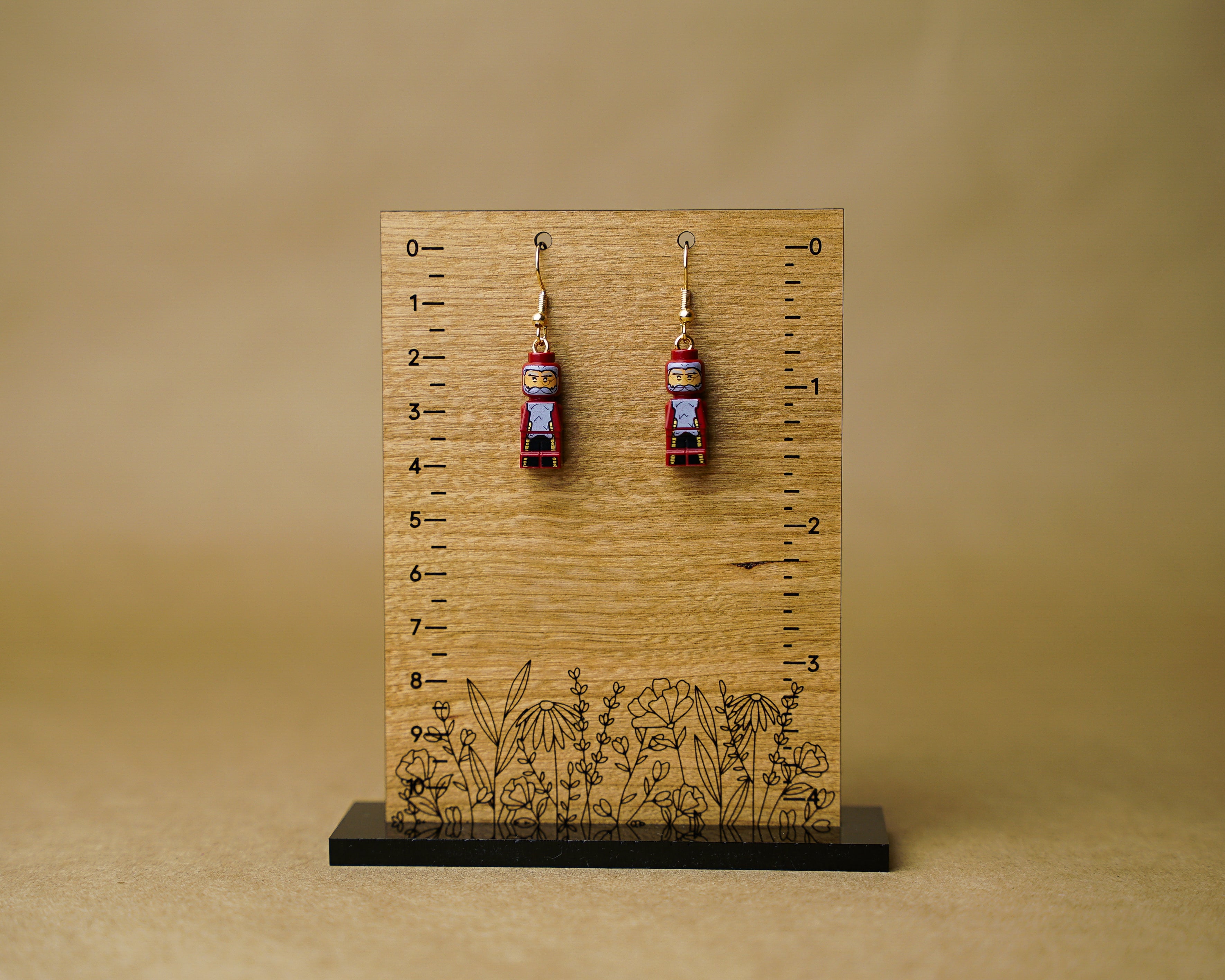 StudBee - Micro Dumbledore Wizard Earrings | Handcrafted with Authentic LEGO® Bricks | Harry Potter - StudBee