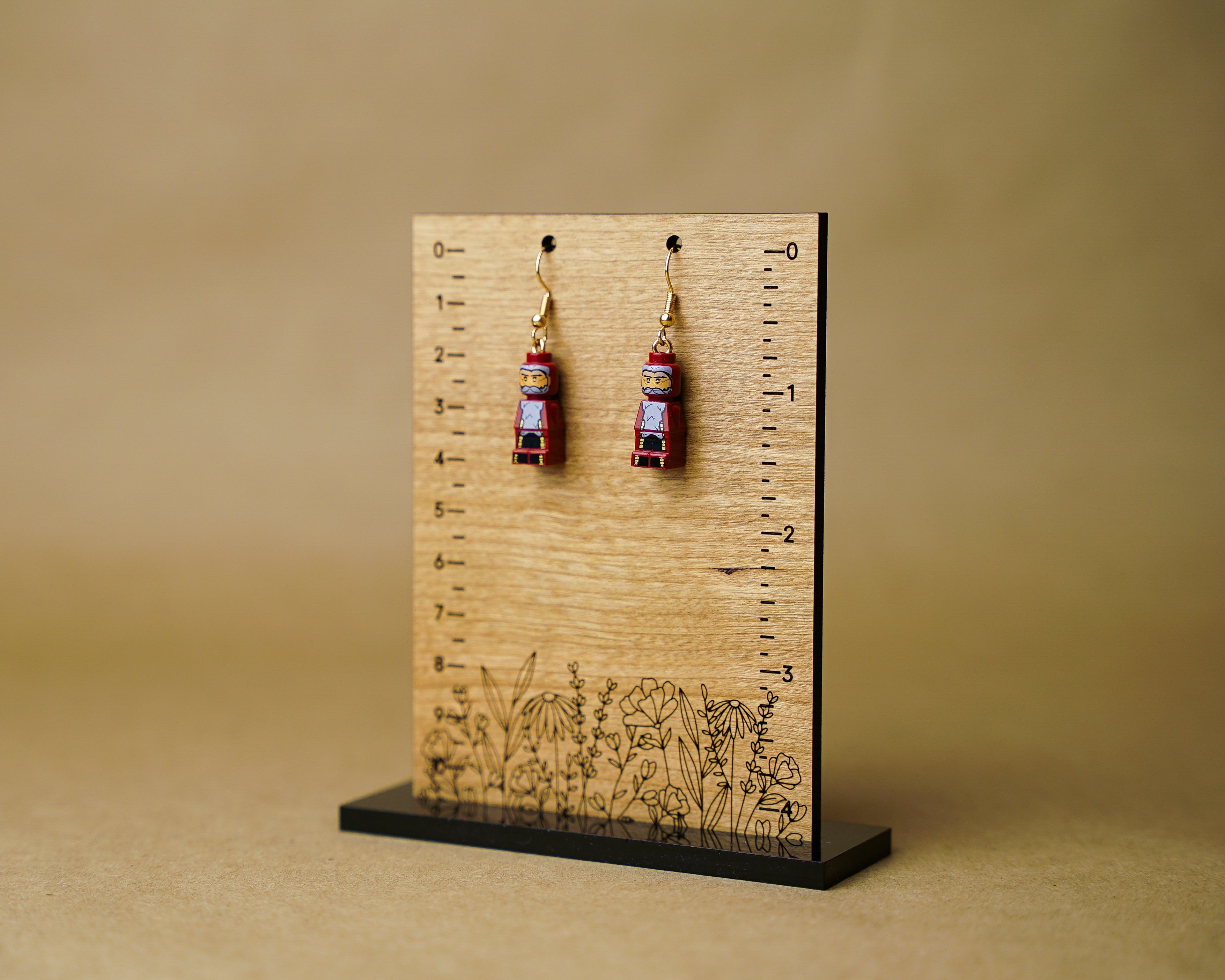 StudBee - Micro Dumbledore Wizard Earrings | Handcrafted with Authentic LEGO® Bricks | Harry Potter - StudBee