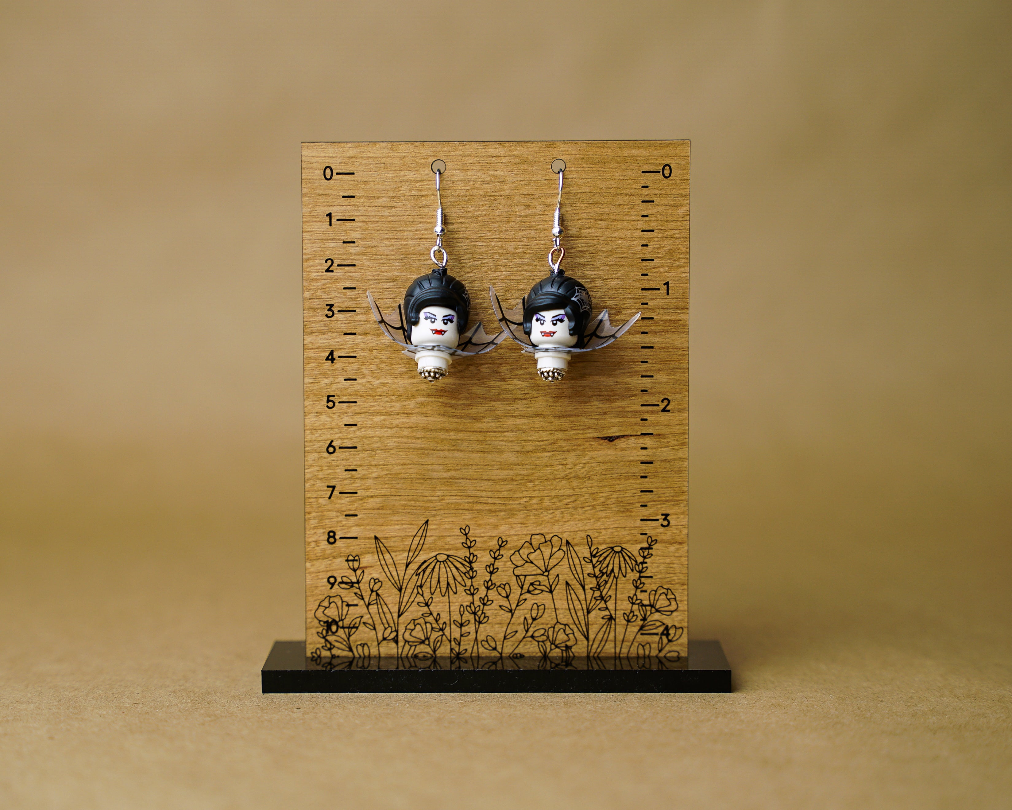 StudBee - Vampire Spider Lady LEGO® Halloween Earrings - StudBee
