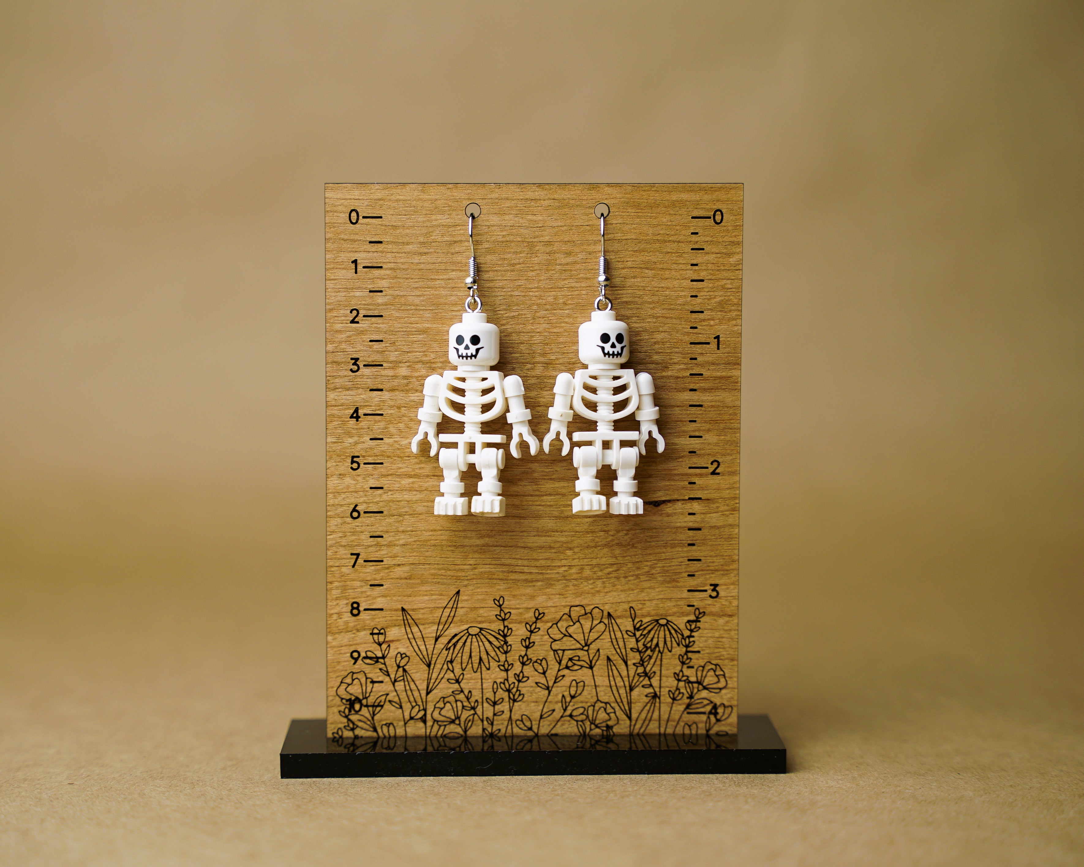 StudBee - Dancing Skeleton Bones LEGO Minifigure Earrings - StudBee