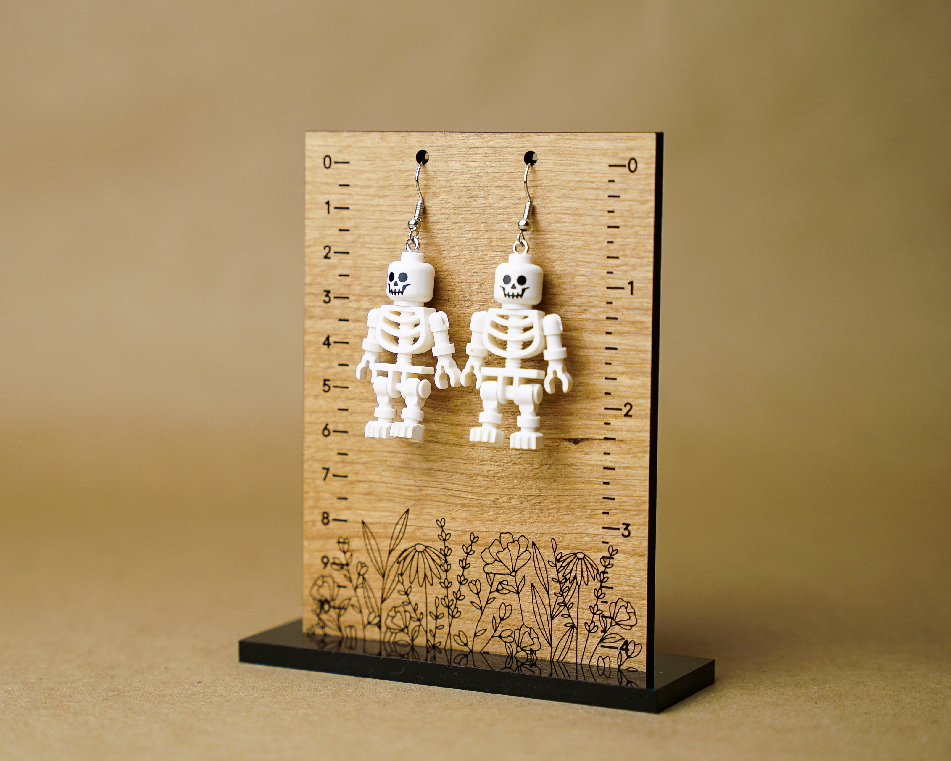 StudBee - Dancing Skeleton Bones LEGO Minifigure Earrings - StudBee