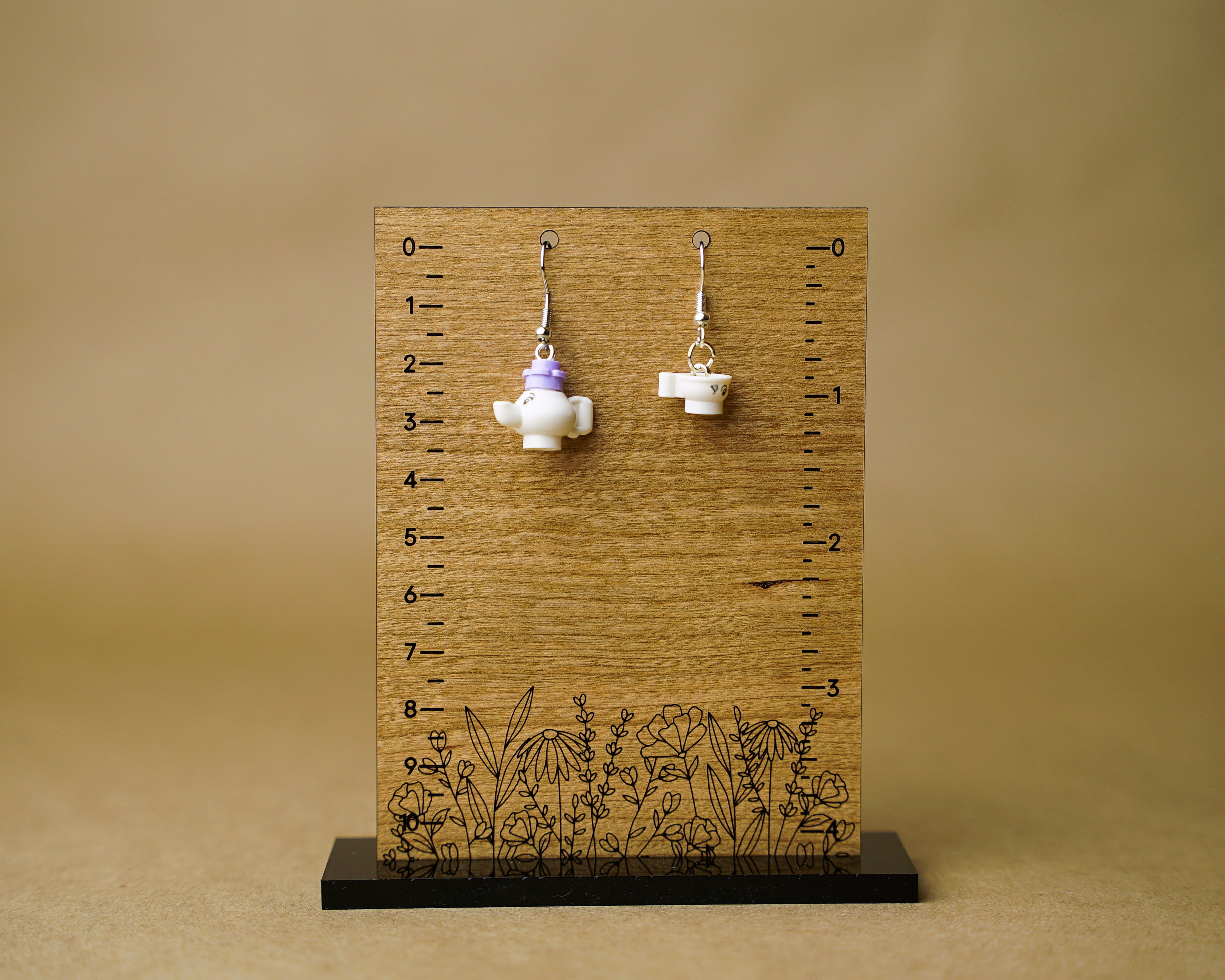 StudBee - Beastly Cupboard LEGO® Earrings with Enchanted Mom Teapot & Son Chip - StudBee