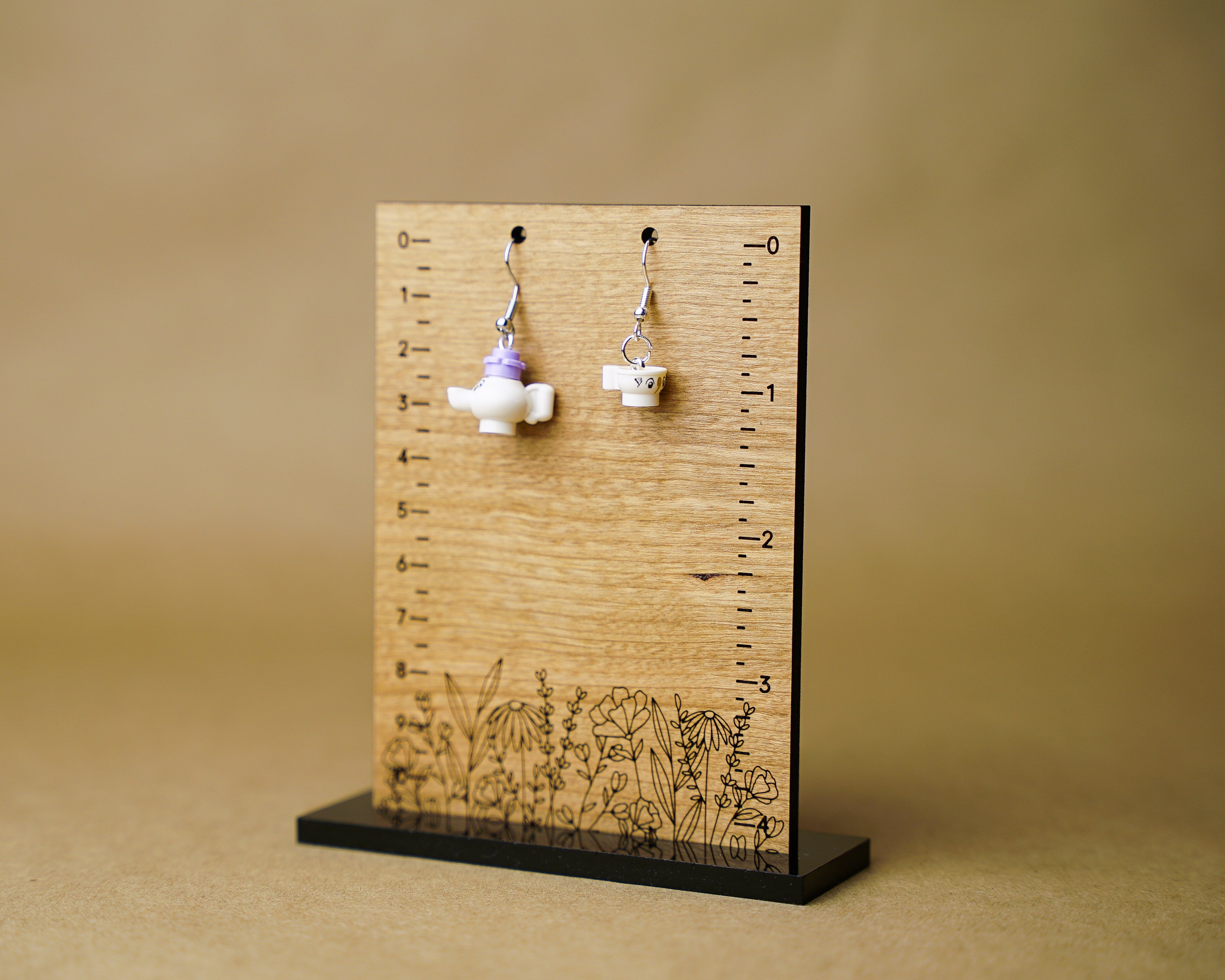 StudBee - Beastly Cupboard LEGO® Earrings with Enchanted Mom Teapot & Son Chip - StudBee