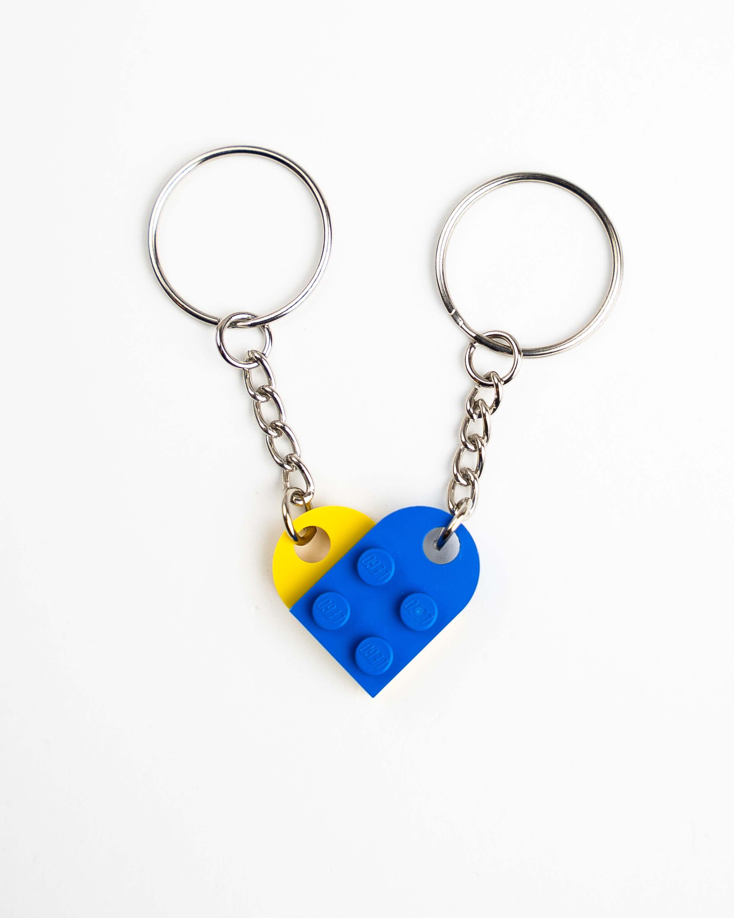 Lego Heart Keychain for Two - StudBee