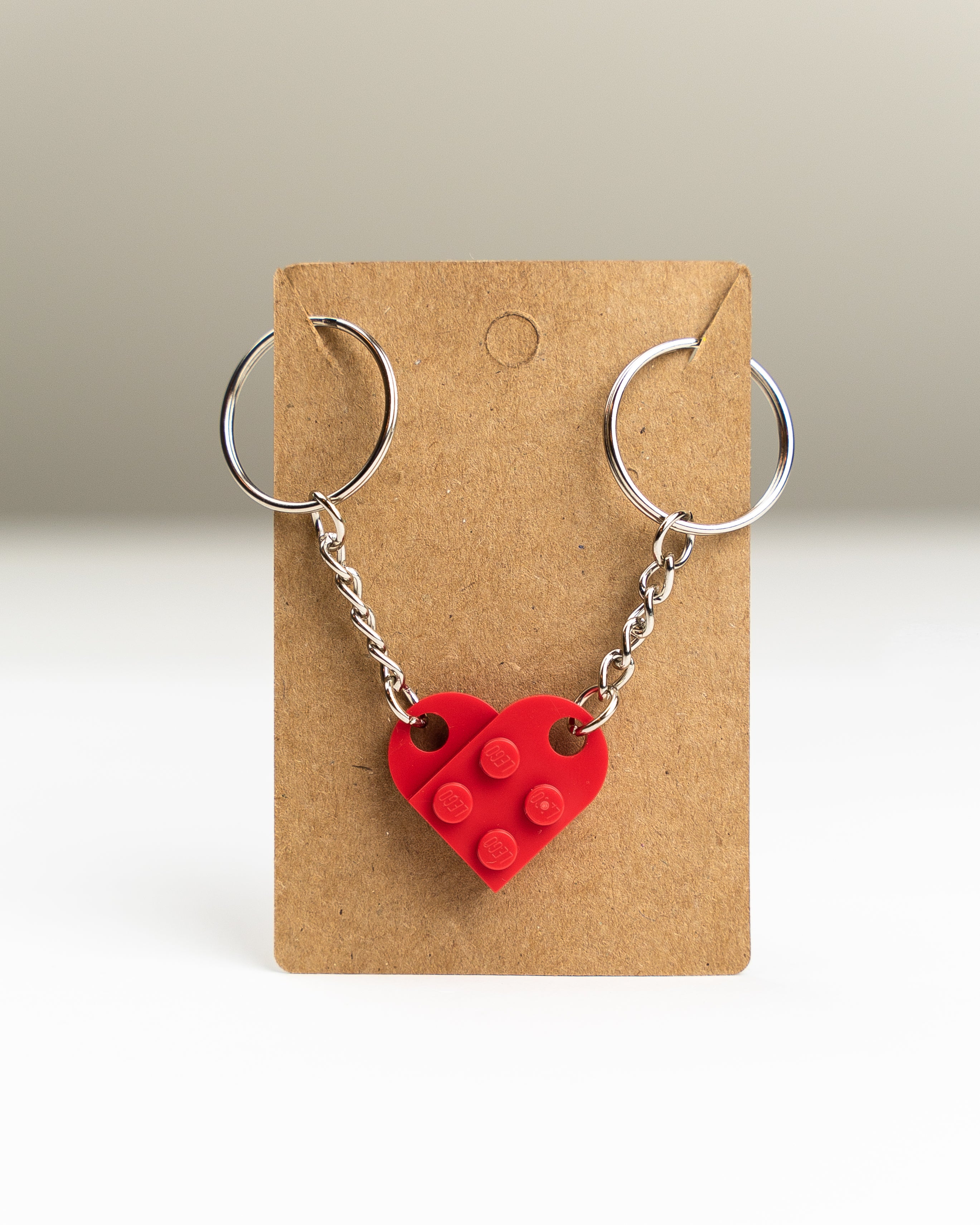Lego Heart Keychain for Two - StudBee