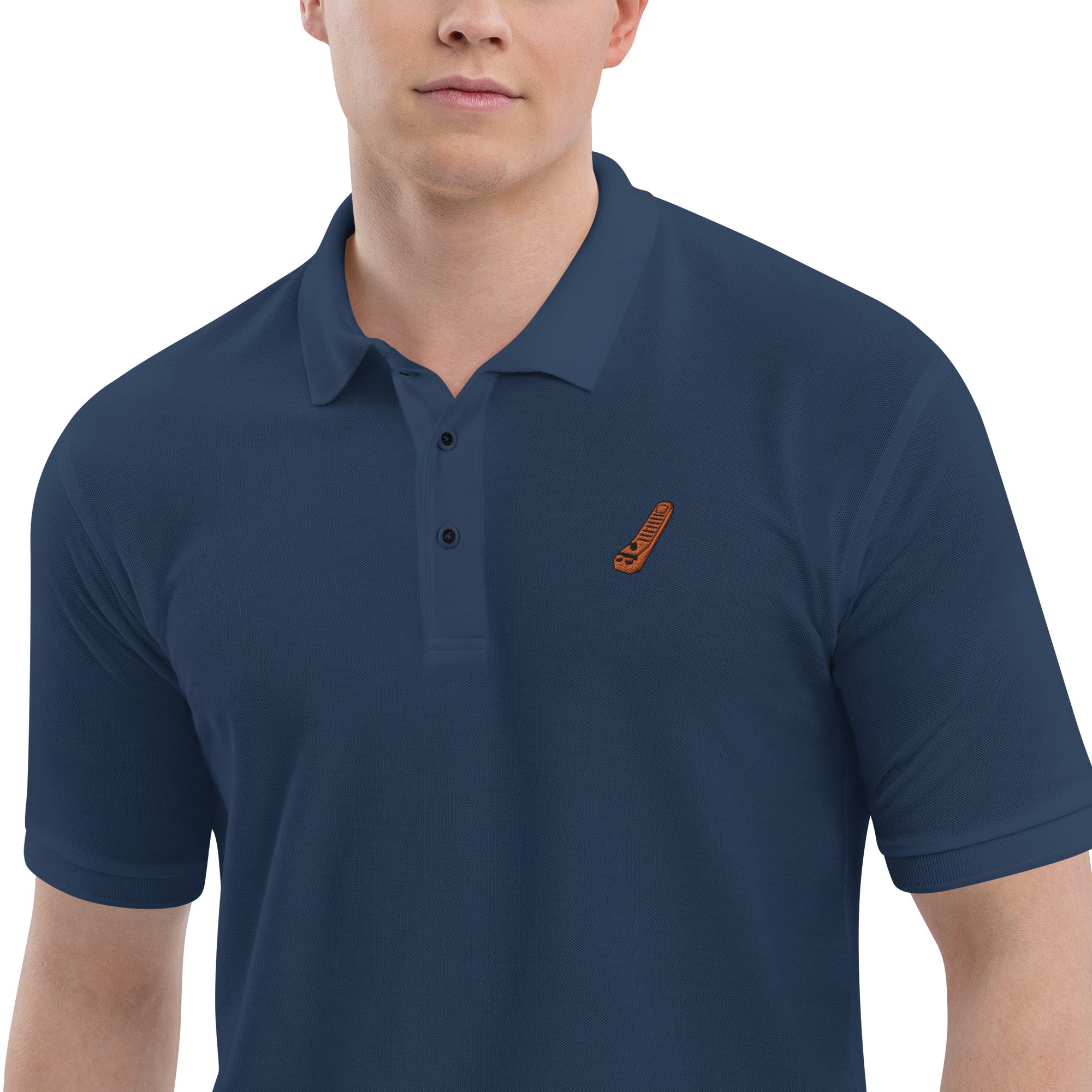 Men's Premium Polo - Lego Brick Separator Embroidery - StudBee