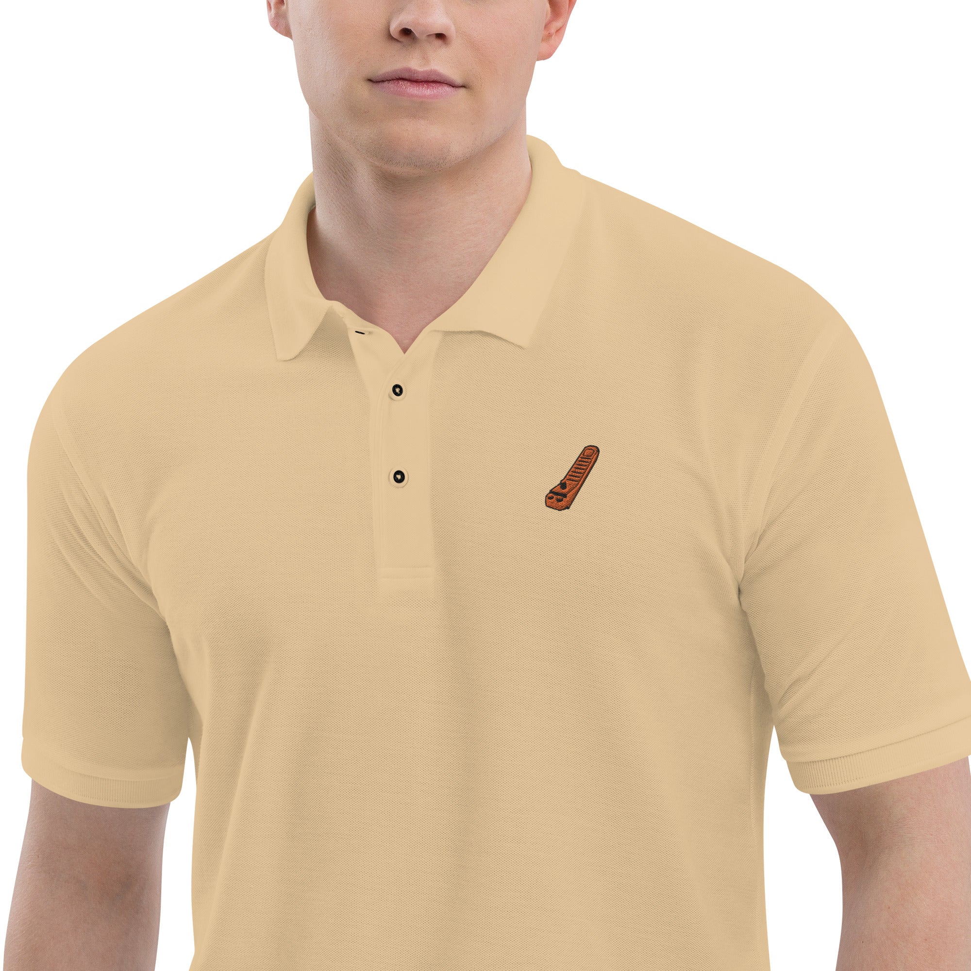 Men's Premium Polo - Lego Brick Separator Embroidery - StudBee