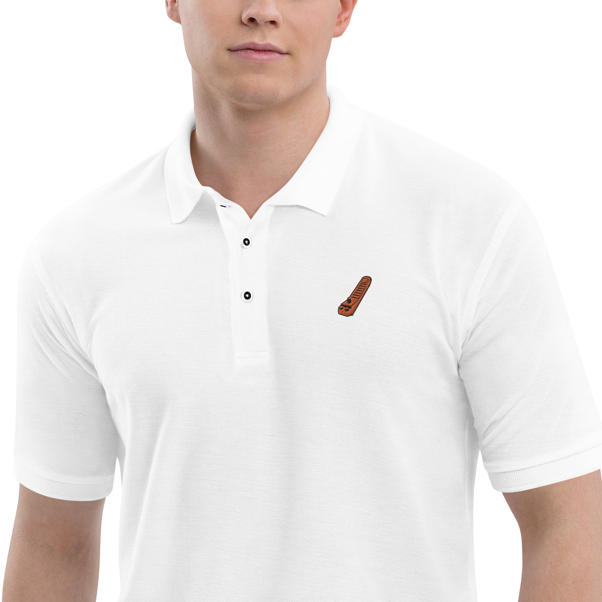 Men's Premium Polo - Lego Brick Separator Embroidery - StudBee