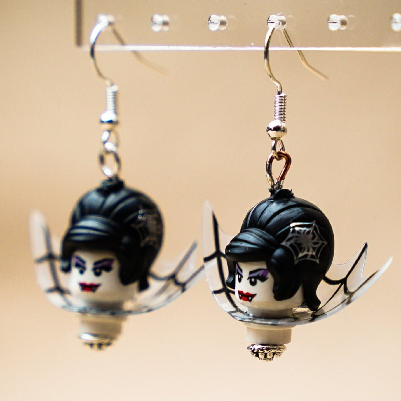 StudBee - Vampire Spider Lady LEGO® Halloween Earrings - StudBee