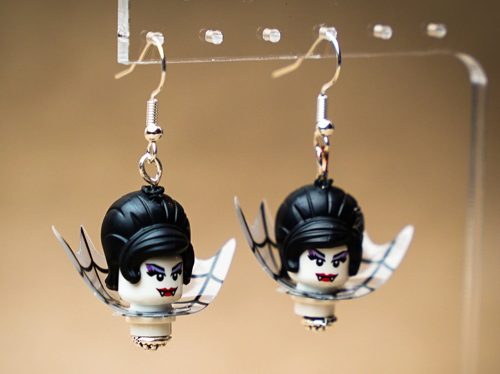 StudBee - Vampire Spider Lady LEGO® Halloween Earrings