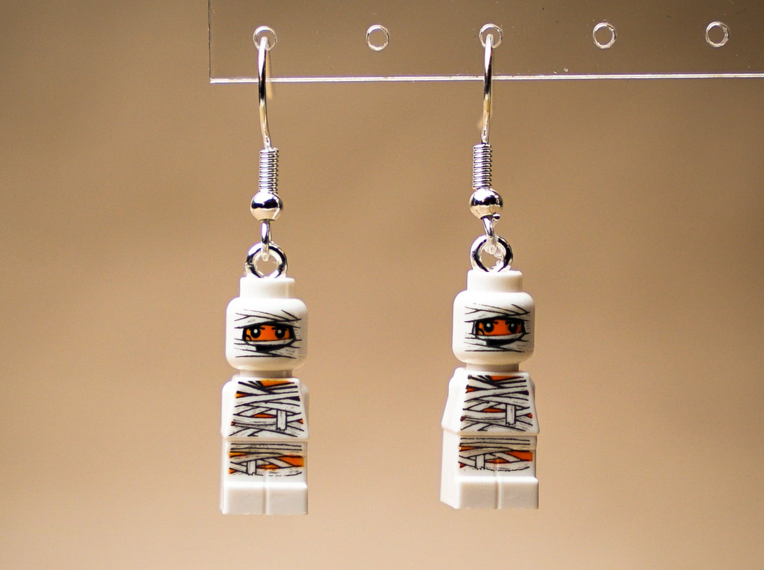 StudBee - Micro Mummy LEGO® Halloween Earrings - StudBee