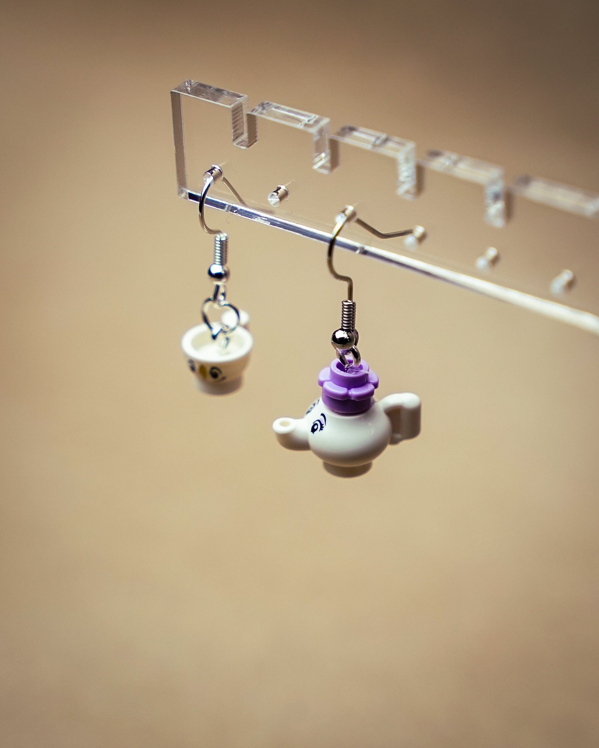 StudBee - Beastly Cupboard LEGO® Earrings with Enchanted Mom Teapot & Son Chip - StudBee