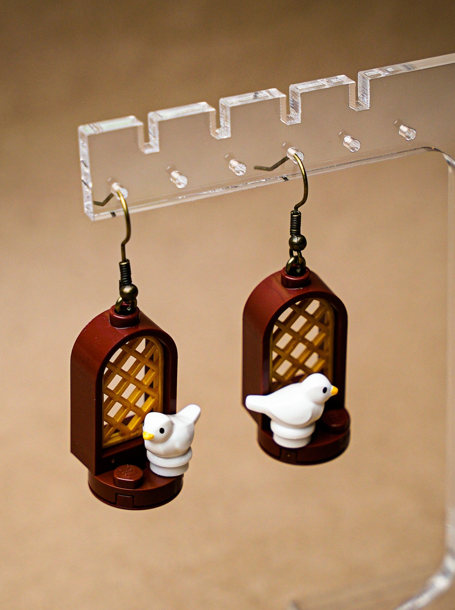 StudBee - Morning at the Castle Bird Earrings | Handmade with Authentic LEGO® Bricks - StudBee