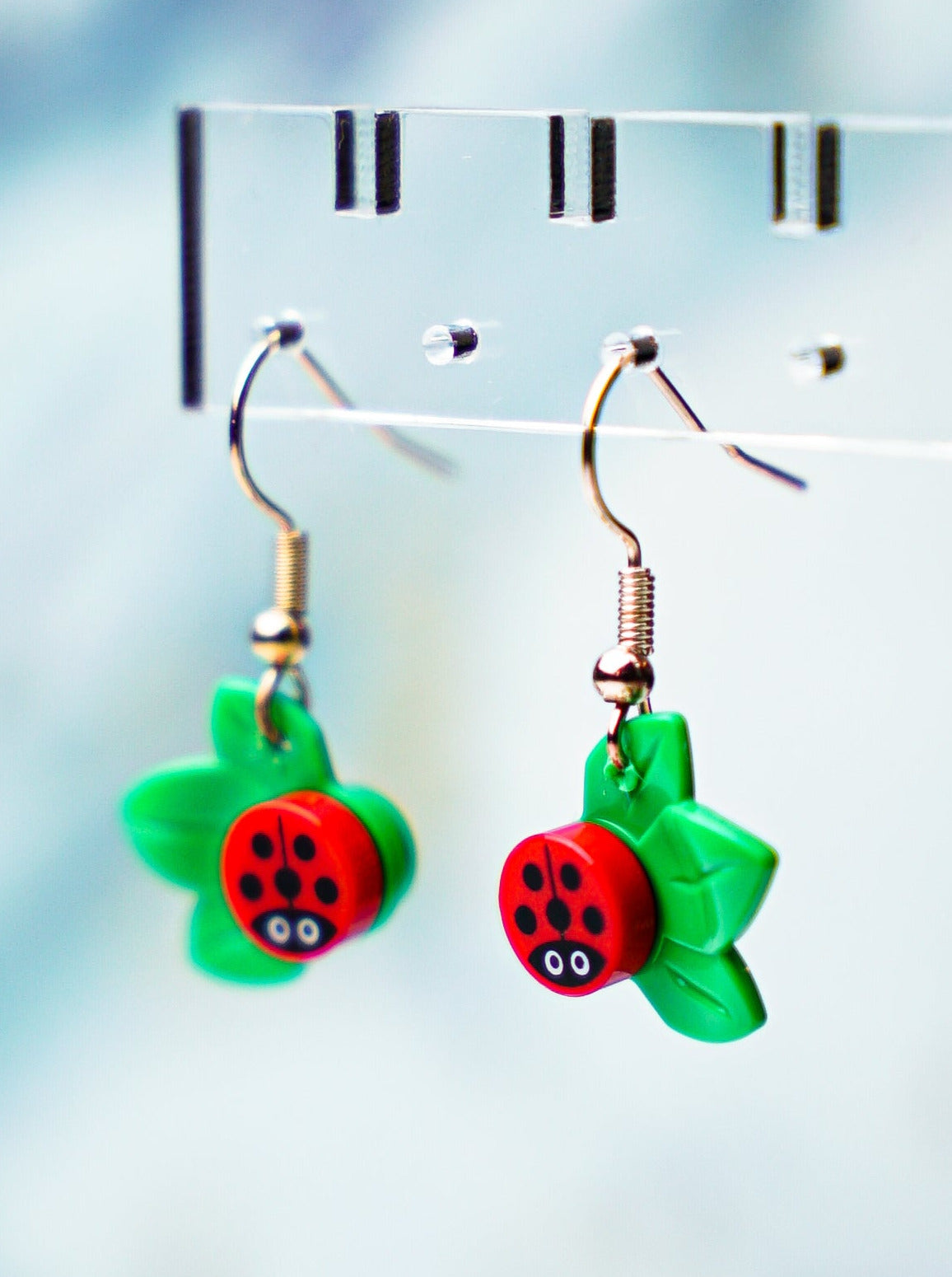 StudBee - Little Ladybug Earrings made from Authentic LEGO® Bricks