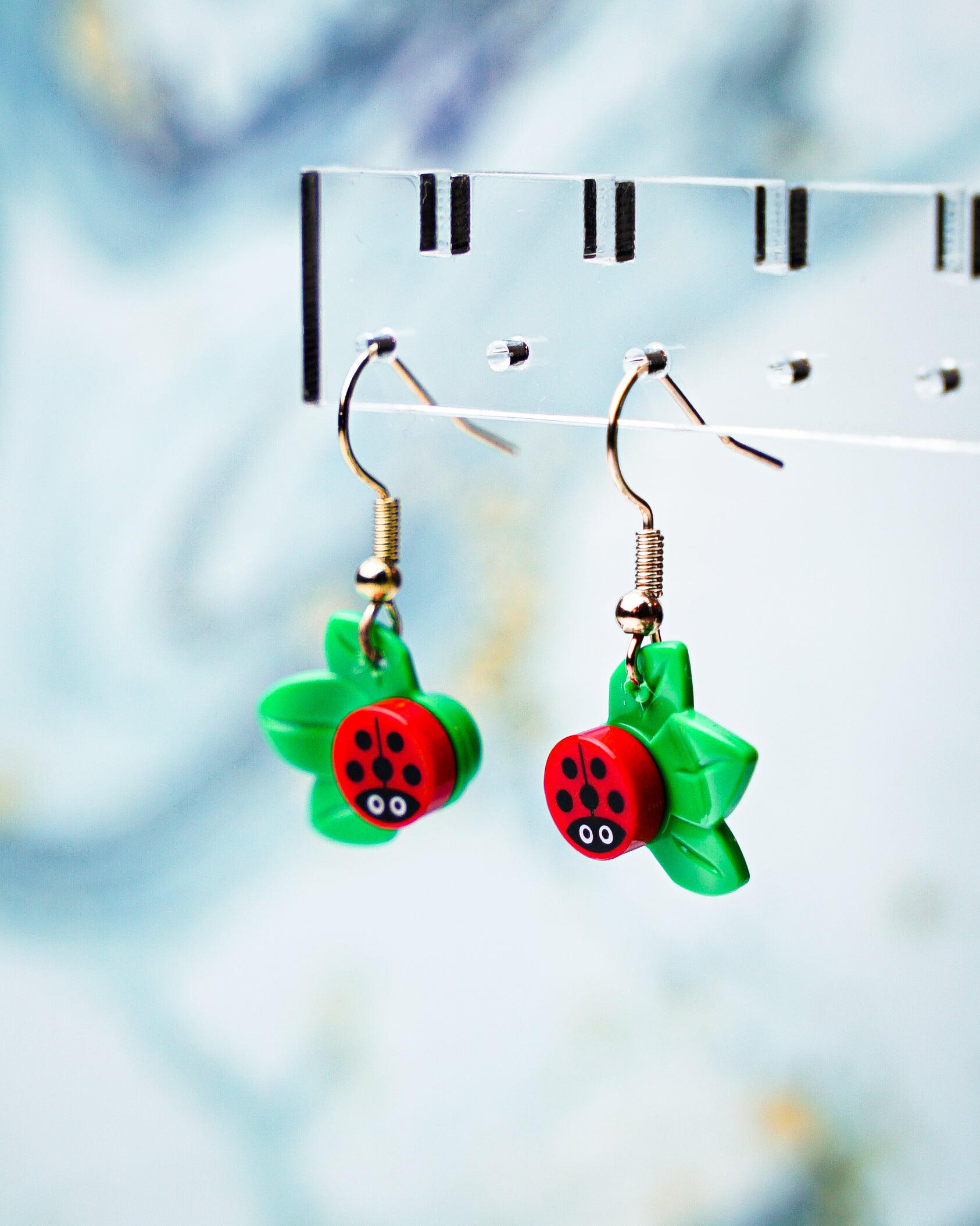 StudBee - Little Ladybug Earrings made from Authentic LEGO® Bricks - StudBee