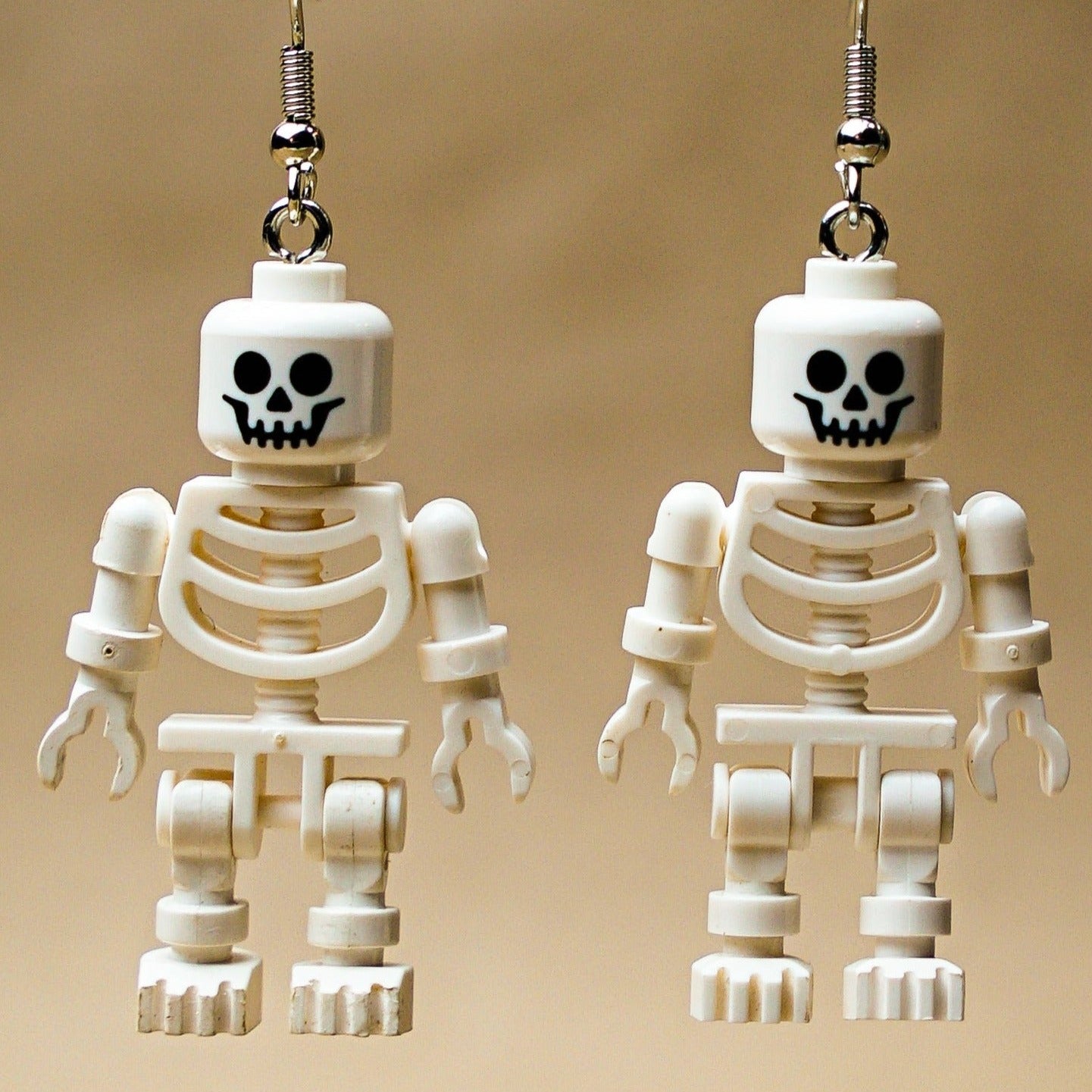 StudBee - Dancing Skeleton Bones LEGO Minifigure Earrings - StudBee