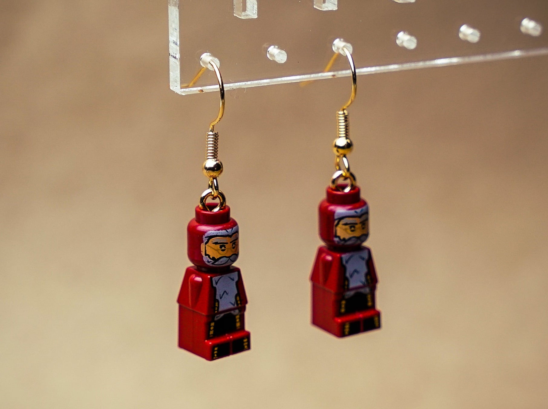 StudBee - Micro Dumbledore Wizard Earrings | Handcrafted with Authentic LEGO® Bricks | Harry Potter - StudBee