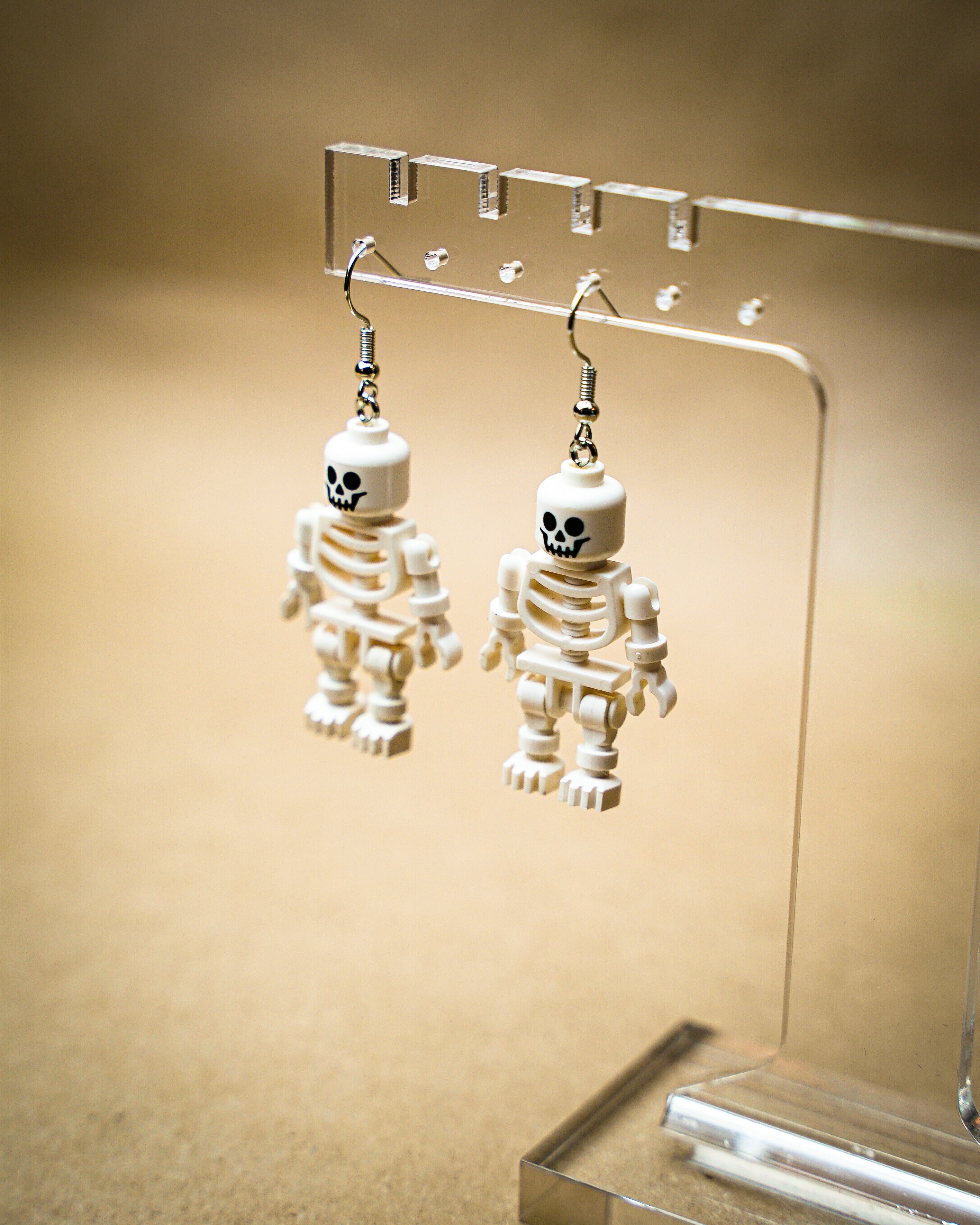 StudBee - Dancing Skeleton Bones LEGO Minifigure Earrings