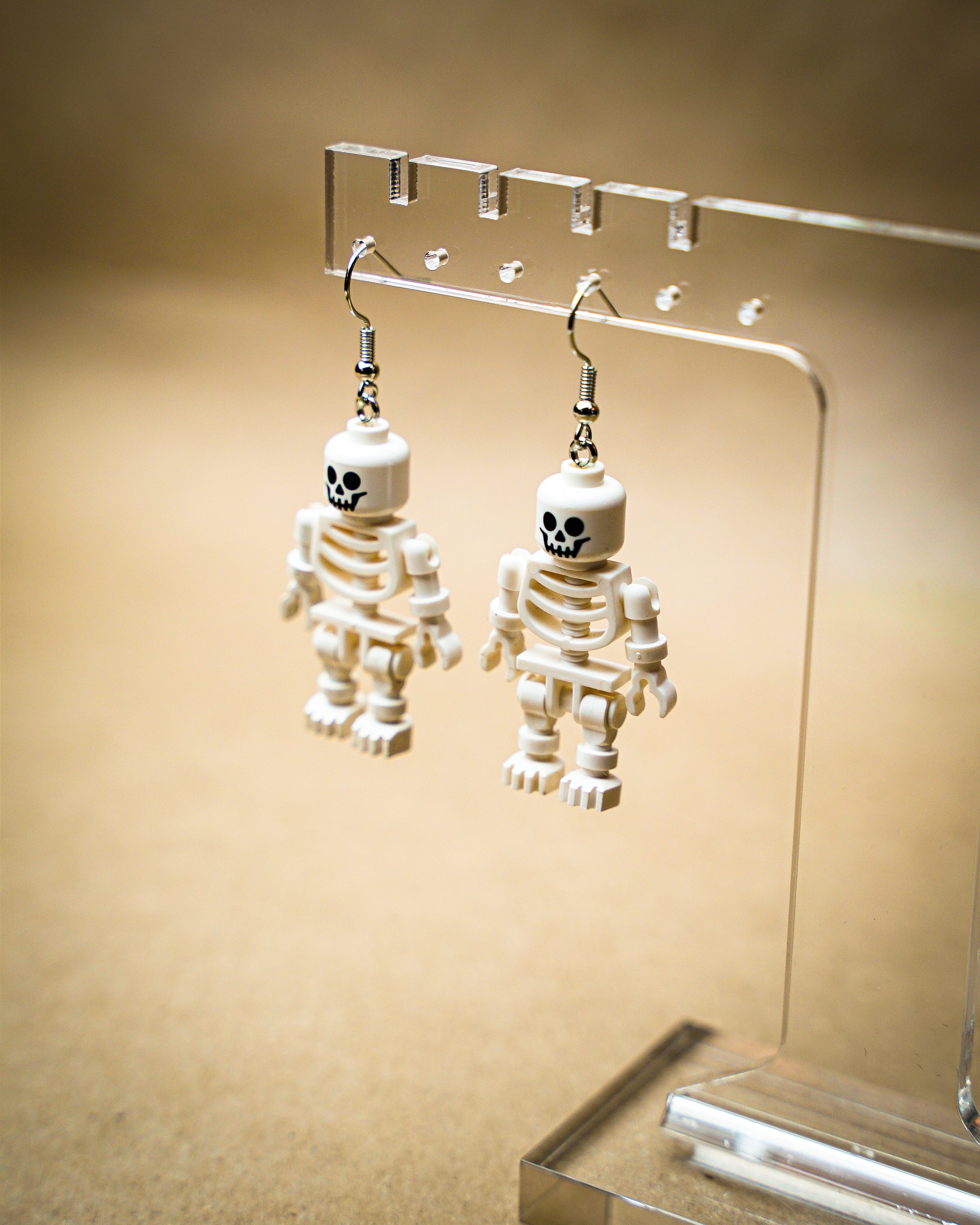 StudBee - Dancing Skeleton Bones LEGO Minifigure Earrings - StudBee